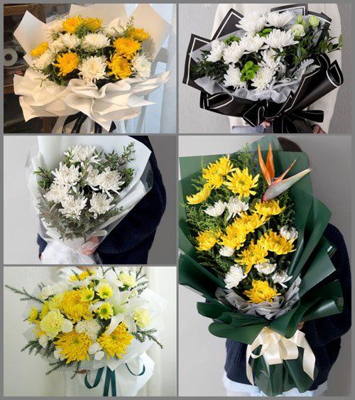山东青岛即墨市环秀街道石棚子村白事花束代送